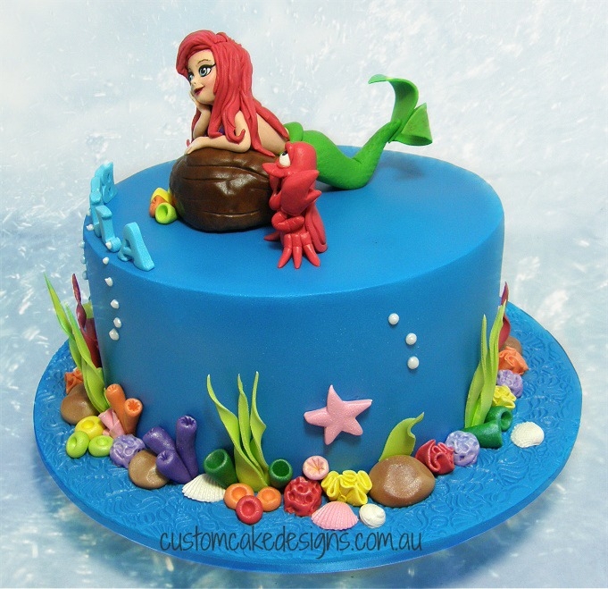 Ariel Little Mermaid Birthday Cake