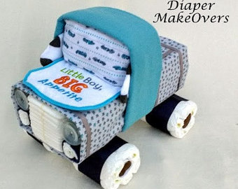 Baby Boy Diaper Cake Trucks