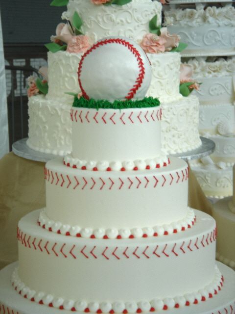 Baseball Groom Wedding Cake