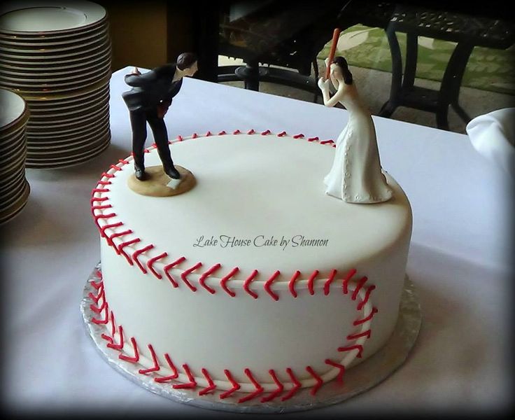 Baseball Groom Wedding Cake