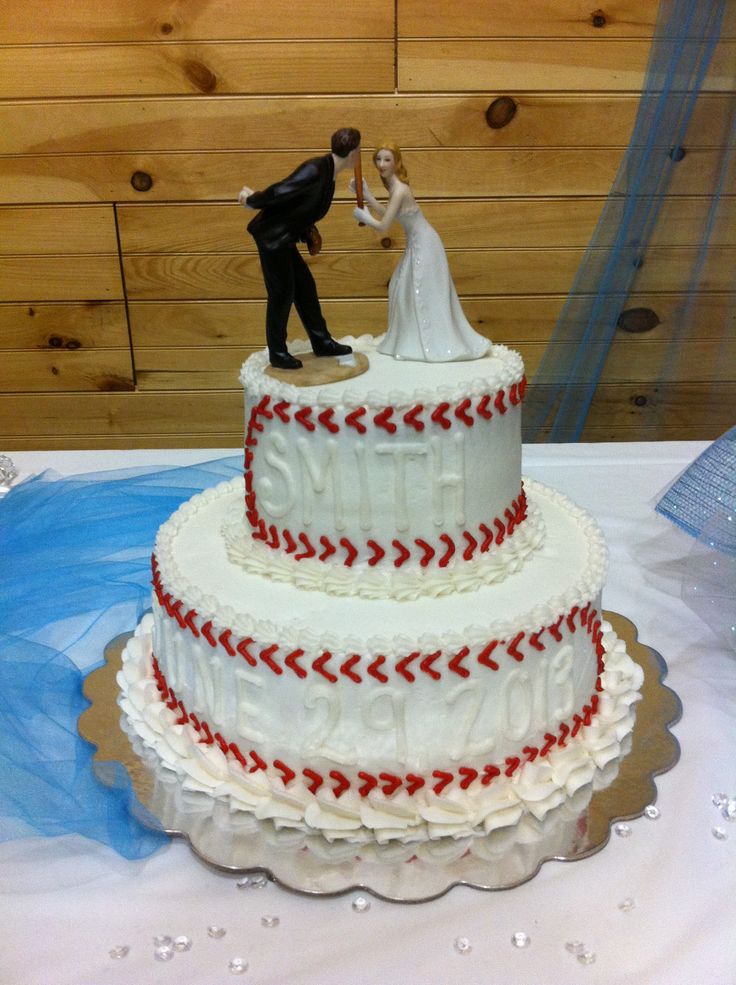 Baseball Groom Wedding Cake