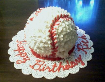 Baseball Sheet Cake