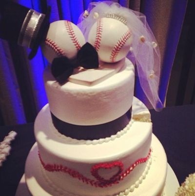 Baseball Wedding Cake Topper