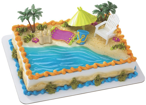 Beach Chair and Umbrella Cake