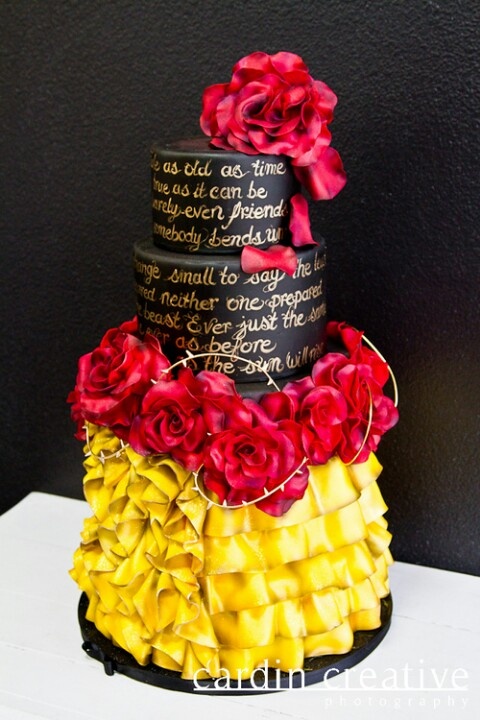 Beauty and the Beast Inspired Wedding Cake