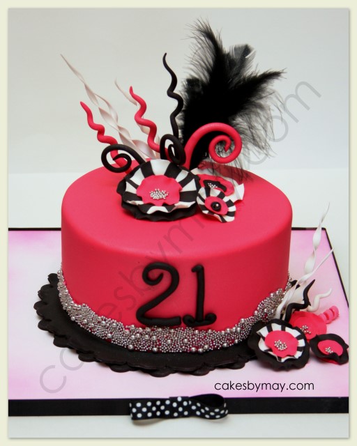 9 Photos of Red Black And Silver Birthday Cakes