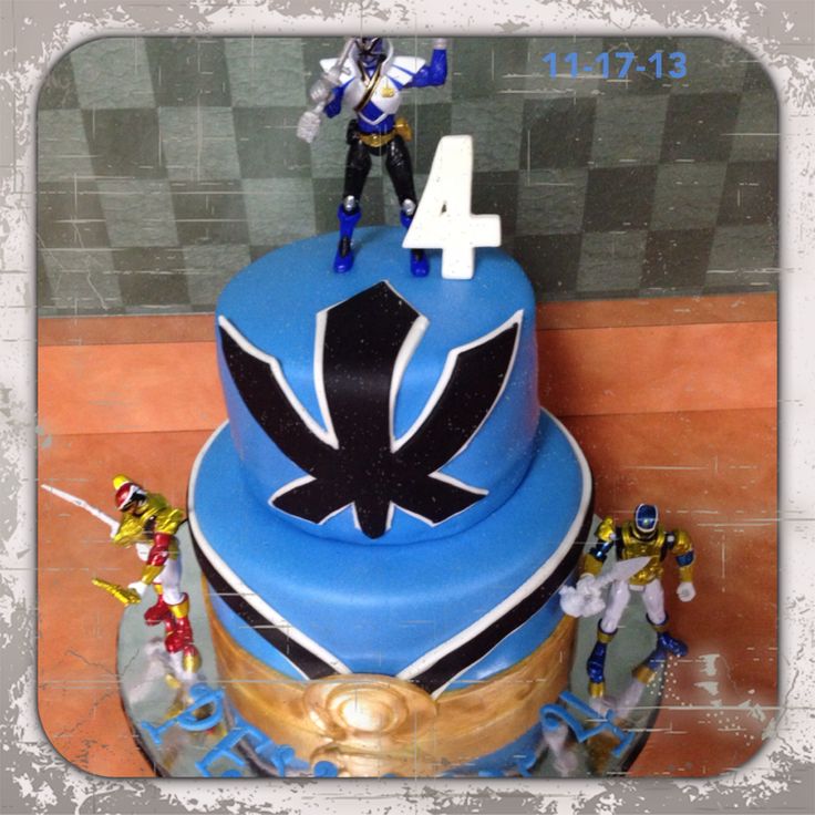 Blue Power Ranger Birthday Cake