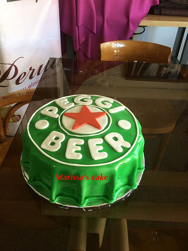 Bottle Cap Birthday Cake