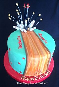 Bowling Birthday Party Cake