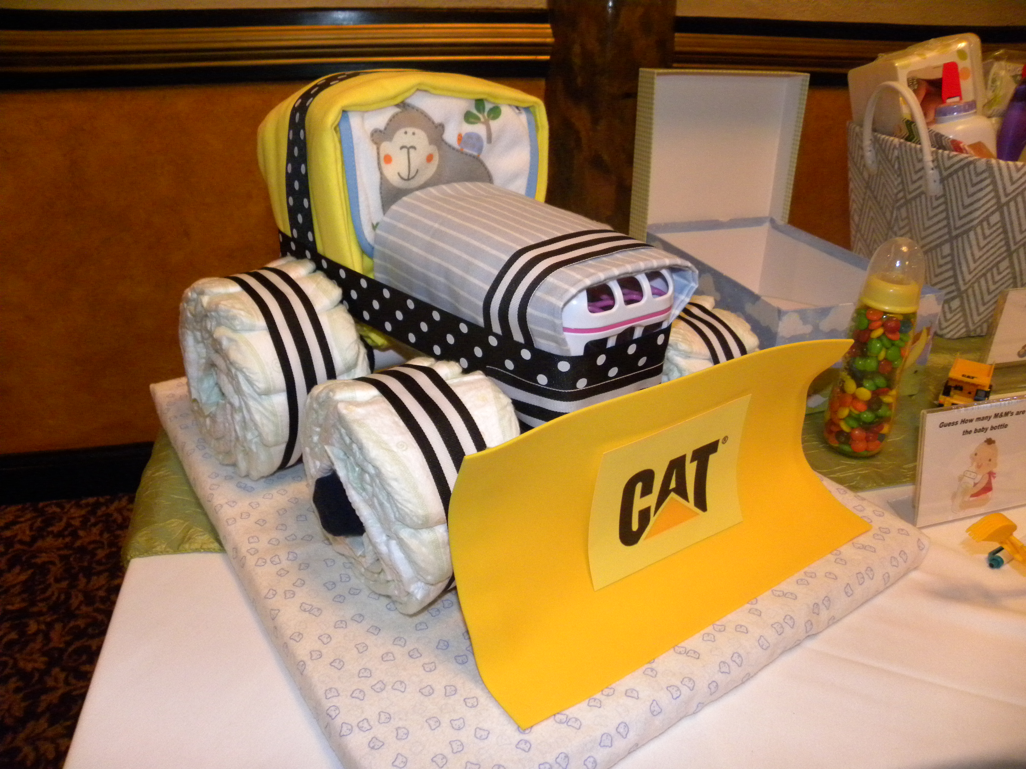 Boy Baby Shower Diaper Cake Tractor