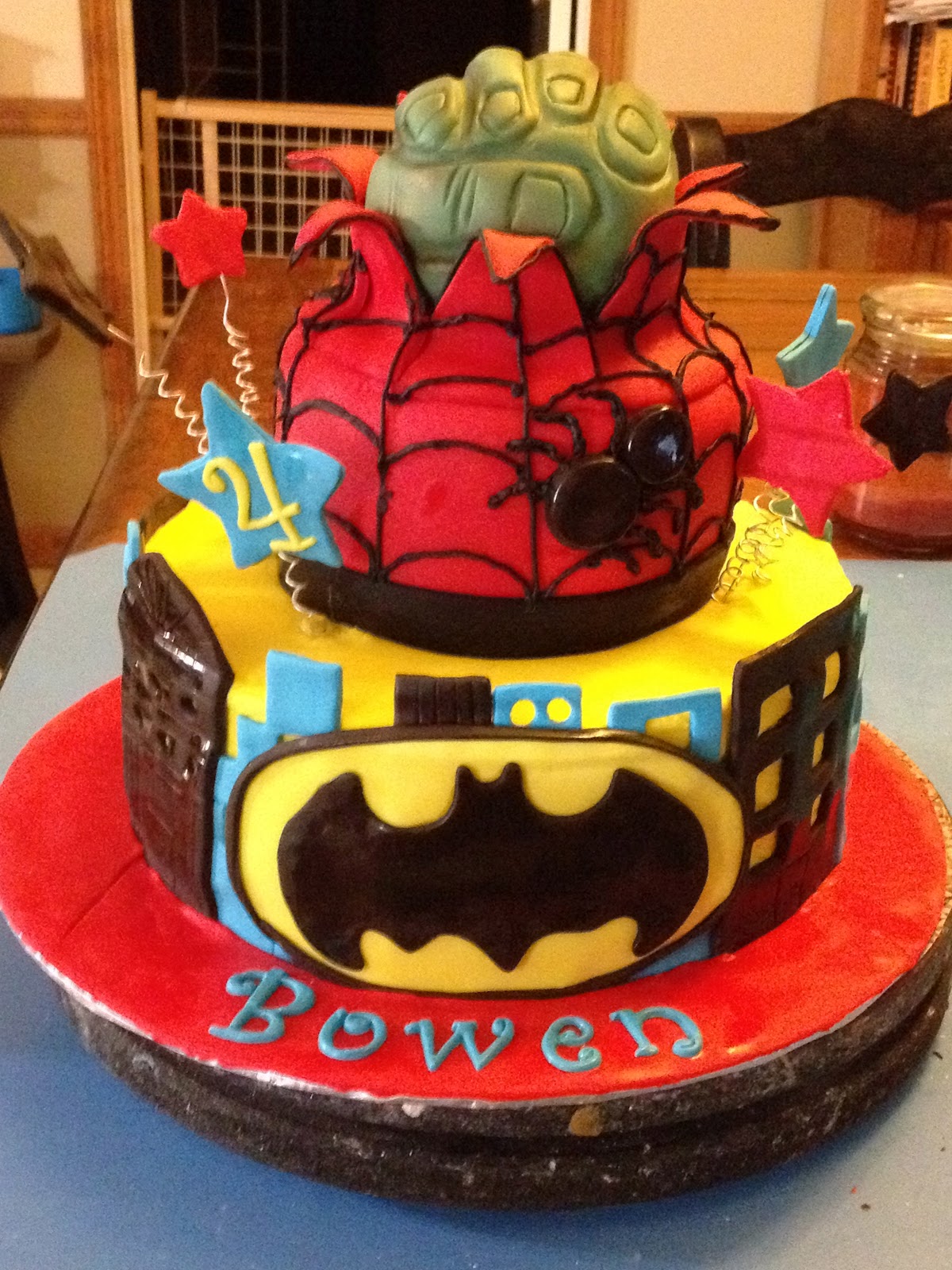 Boys Superhero Birthday Cake