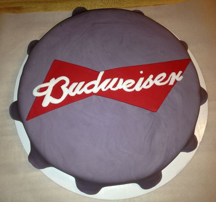 Budweiser Bottle Cap Cake