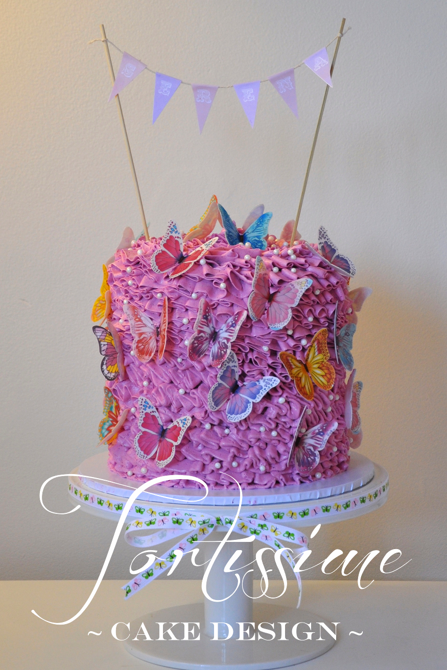 Butterfly Buttercream Birthday Cakes