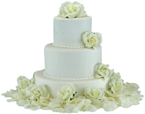 Cake Decoration with Silk Flowers