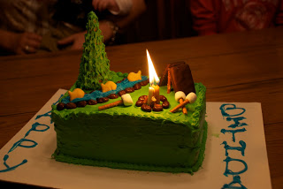 Camping Birthday Cake