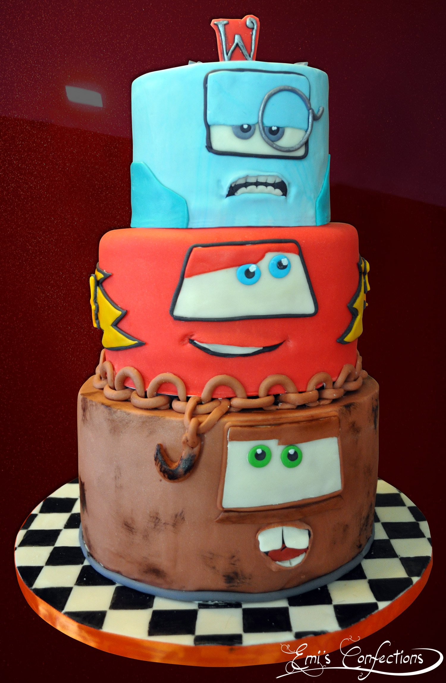 Cars Lightning McQueen Birthday Cake