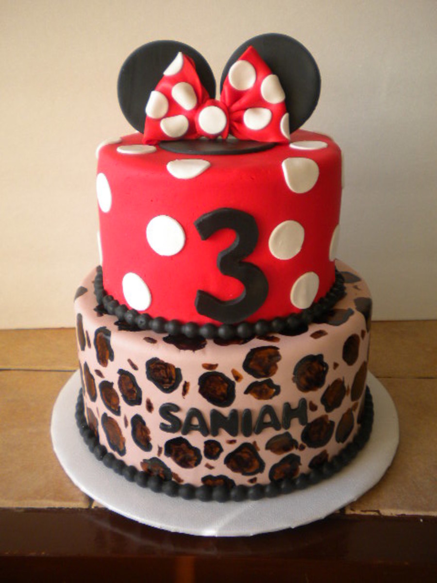 13 Photos of Minnie Mouse Cheetah 1st Birthday Cakes