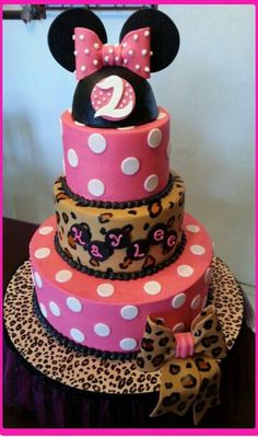 Cheetah Print Minnie Mouse Decorations