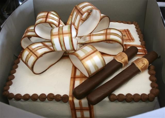 Cigar Birthday Party Cake