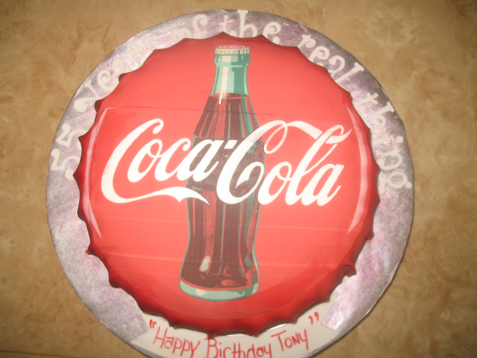 Coca-Cola Bottle Cap Cake