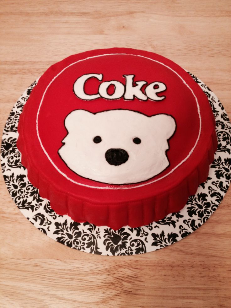 Coke Bottle Cap Cake