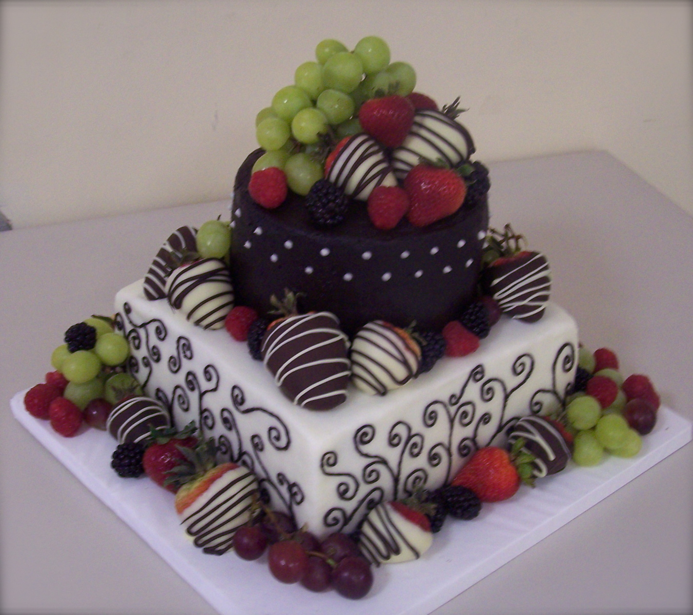 Decorating Cake with Fruit