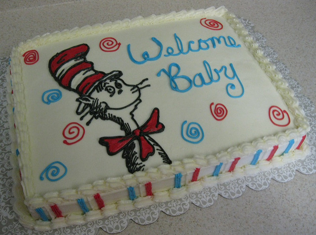 Dr. Seuss Baby Shower Sheet Cakes