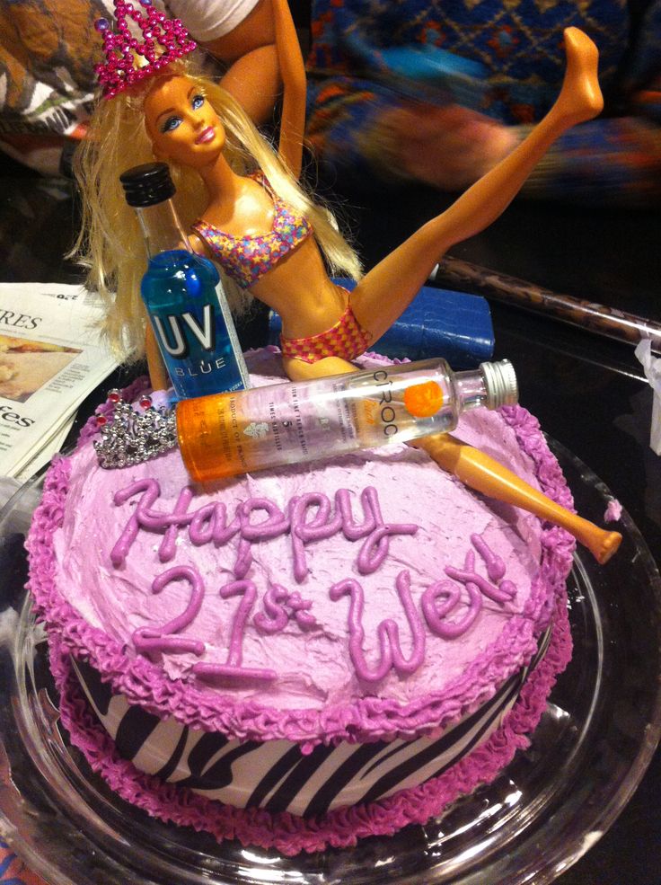 Drunk Barbie Birthday Cake Adult