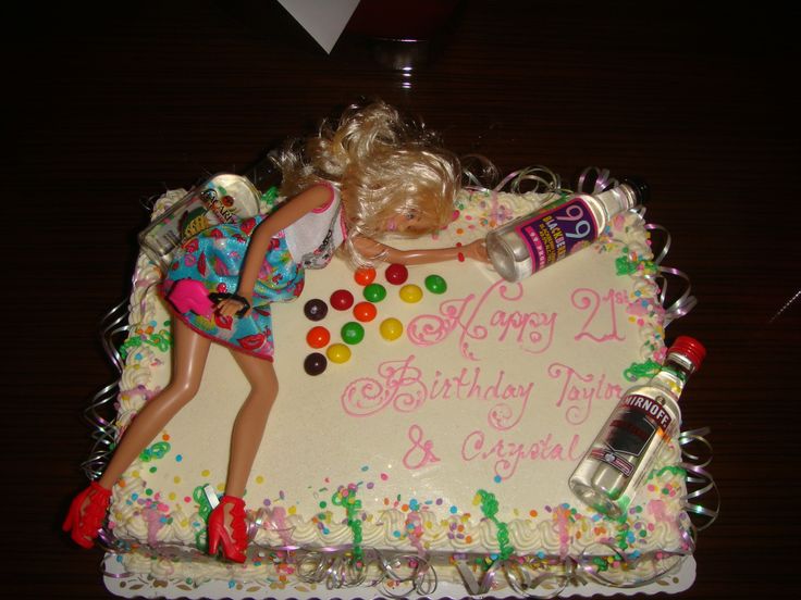 Drunk Barbie Birthday Cake