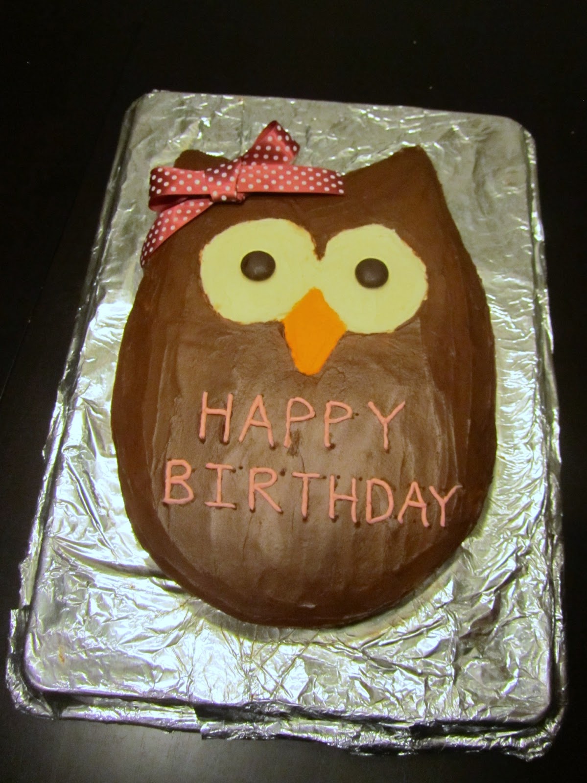 Easy Owl Birthday Cake