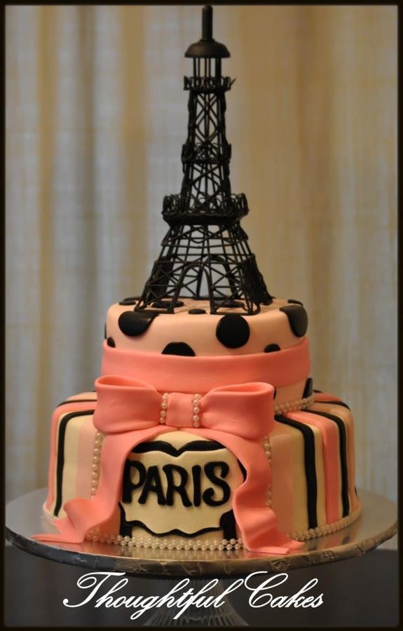 Eiffel Tower Birthday Cake