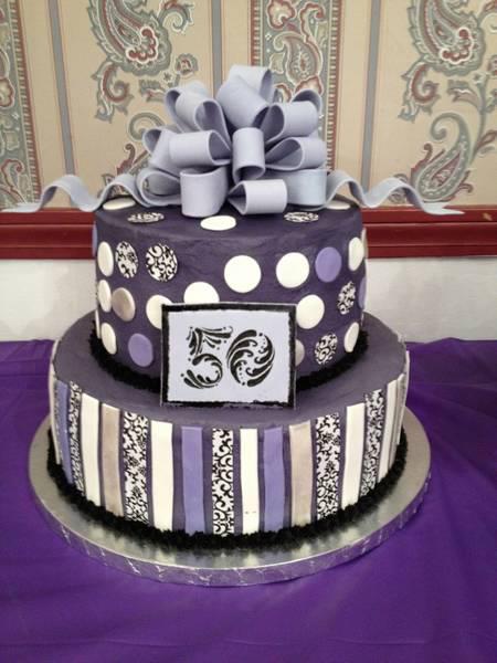 10 Photos of Elegant Birthday Cakes Purple And Blue