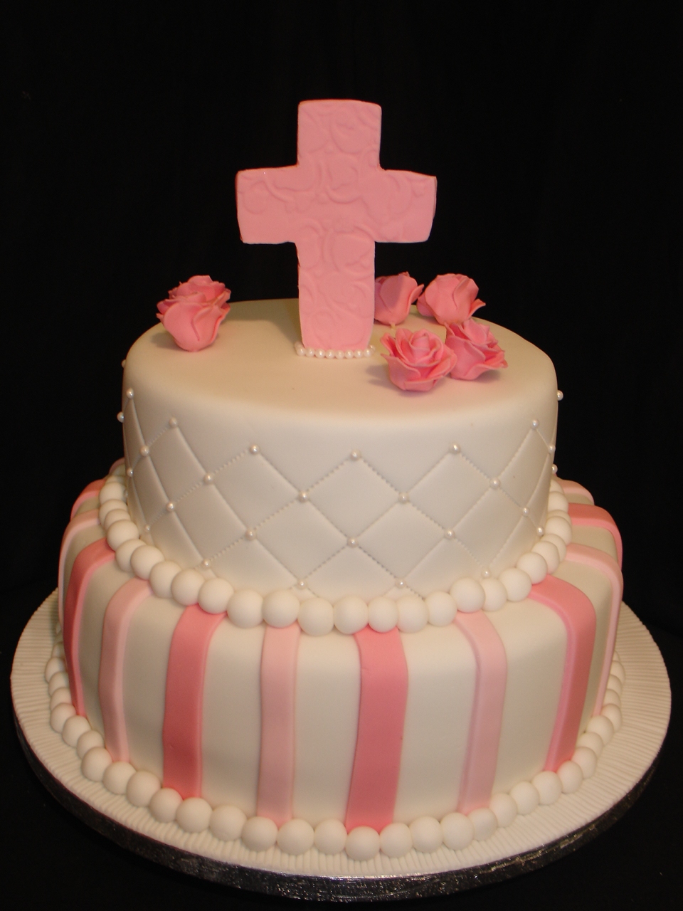 Fondant Christening Cake