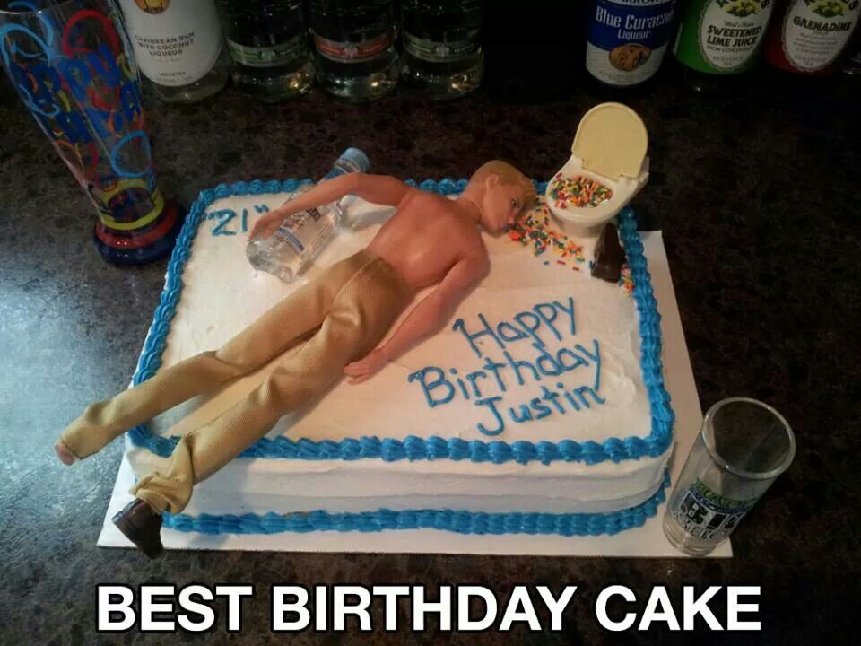 Funny 21st Birthday Cake