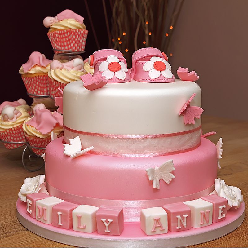 Girl Baby Shower Fondant Cake Ideas