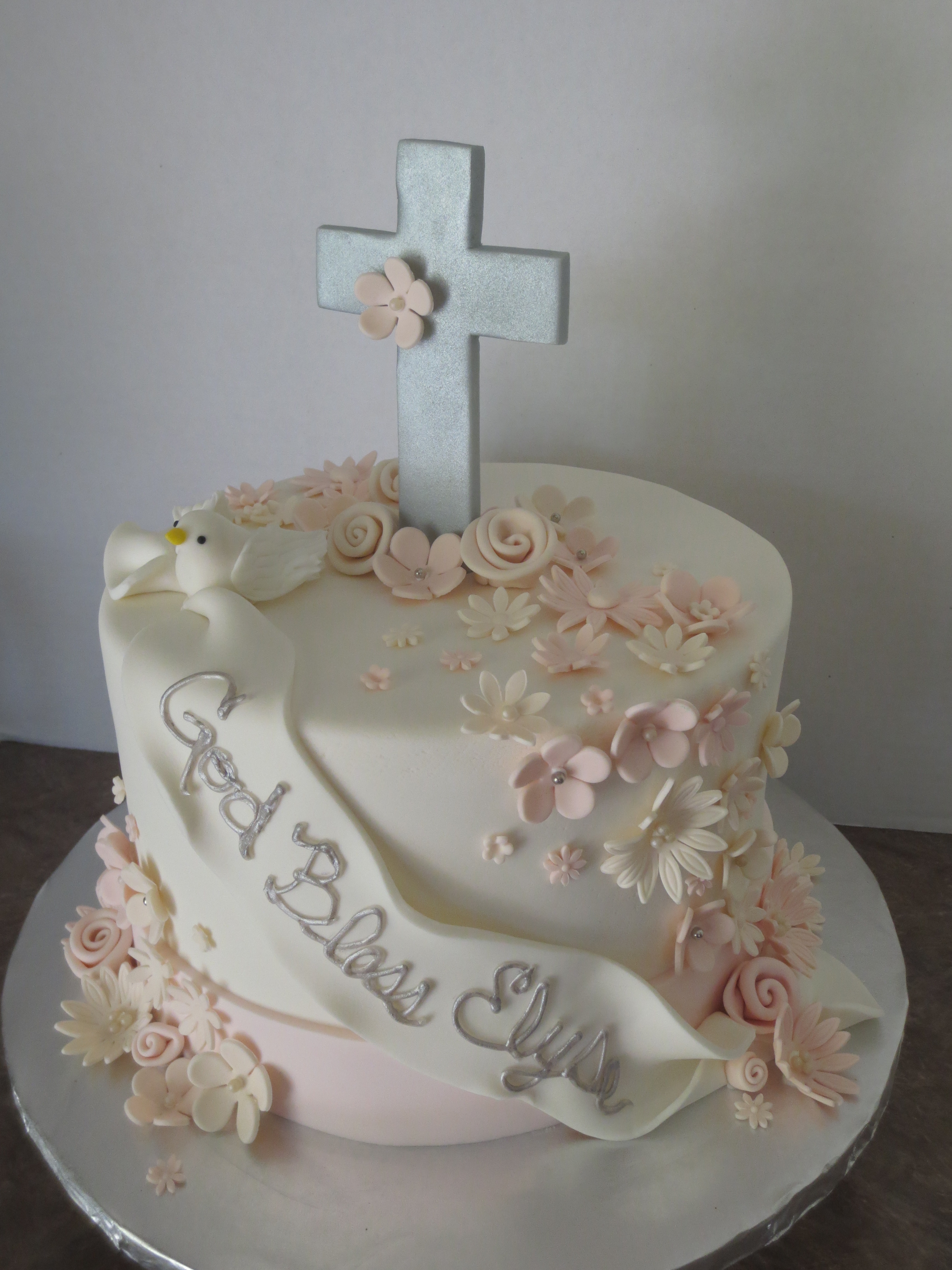 Girl Baptism Cake