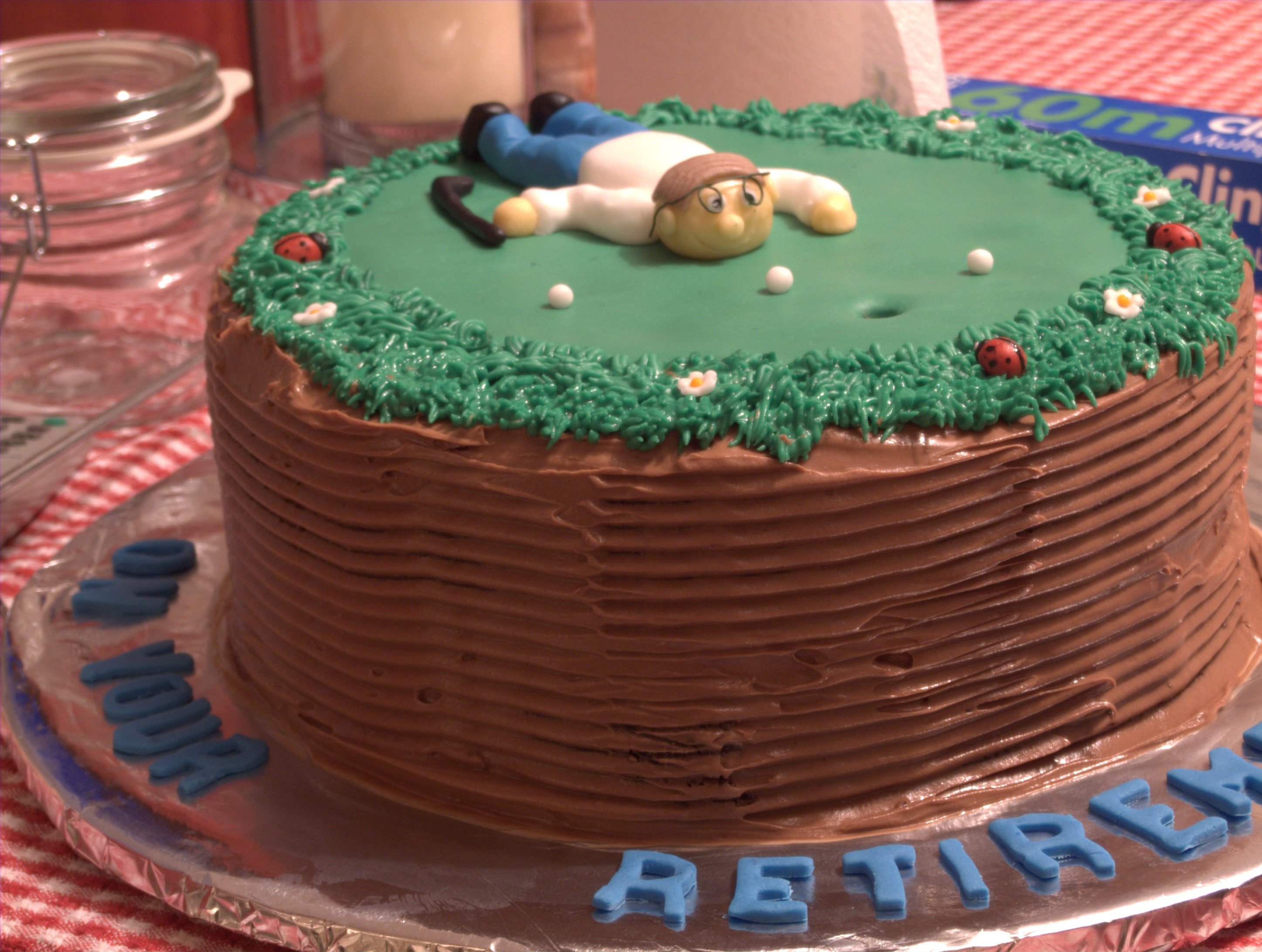 Golf Themed Retirement Cake