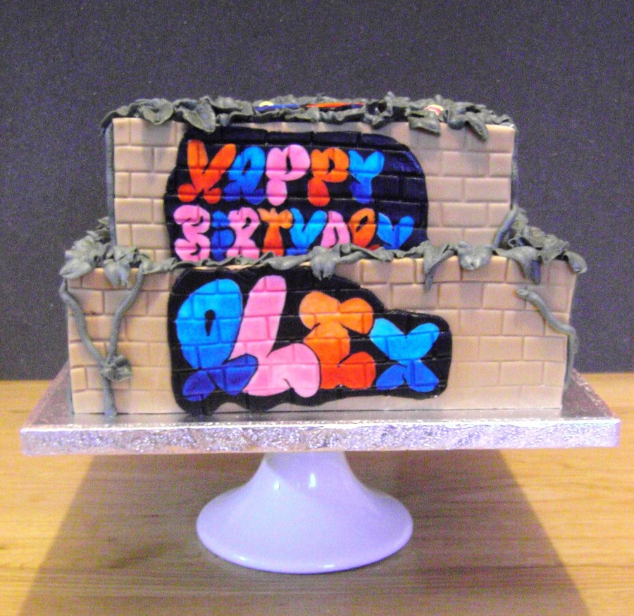 Graffiti Birthday Cake