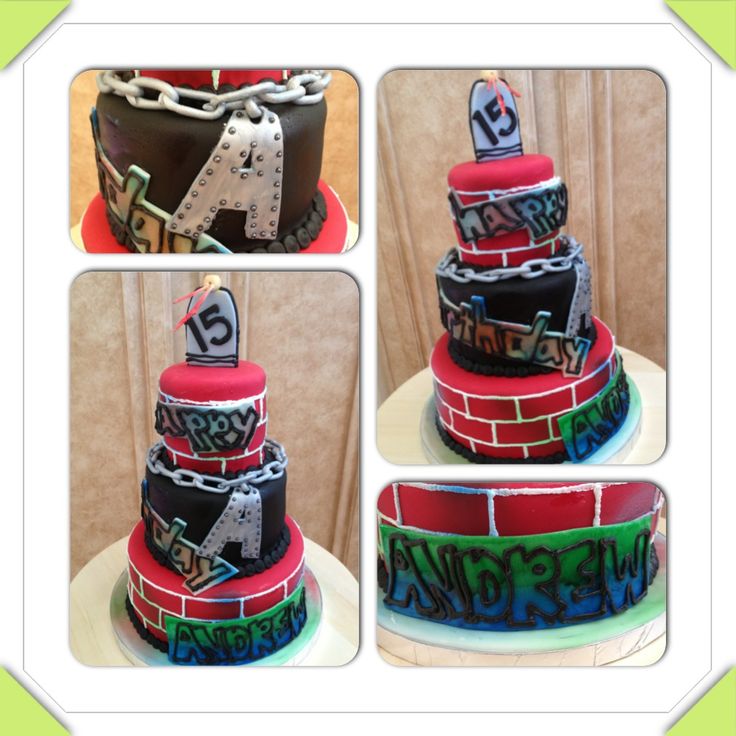 Graffiti Spray Can Birthday Cake