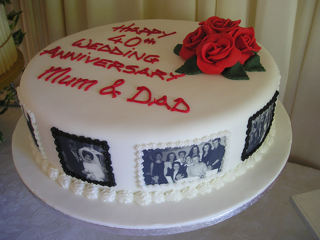 Happy 40th Anniversary Cake