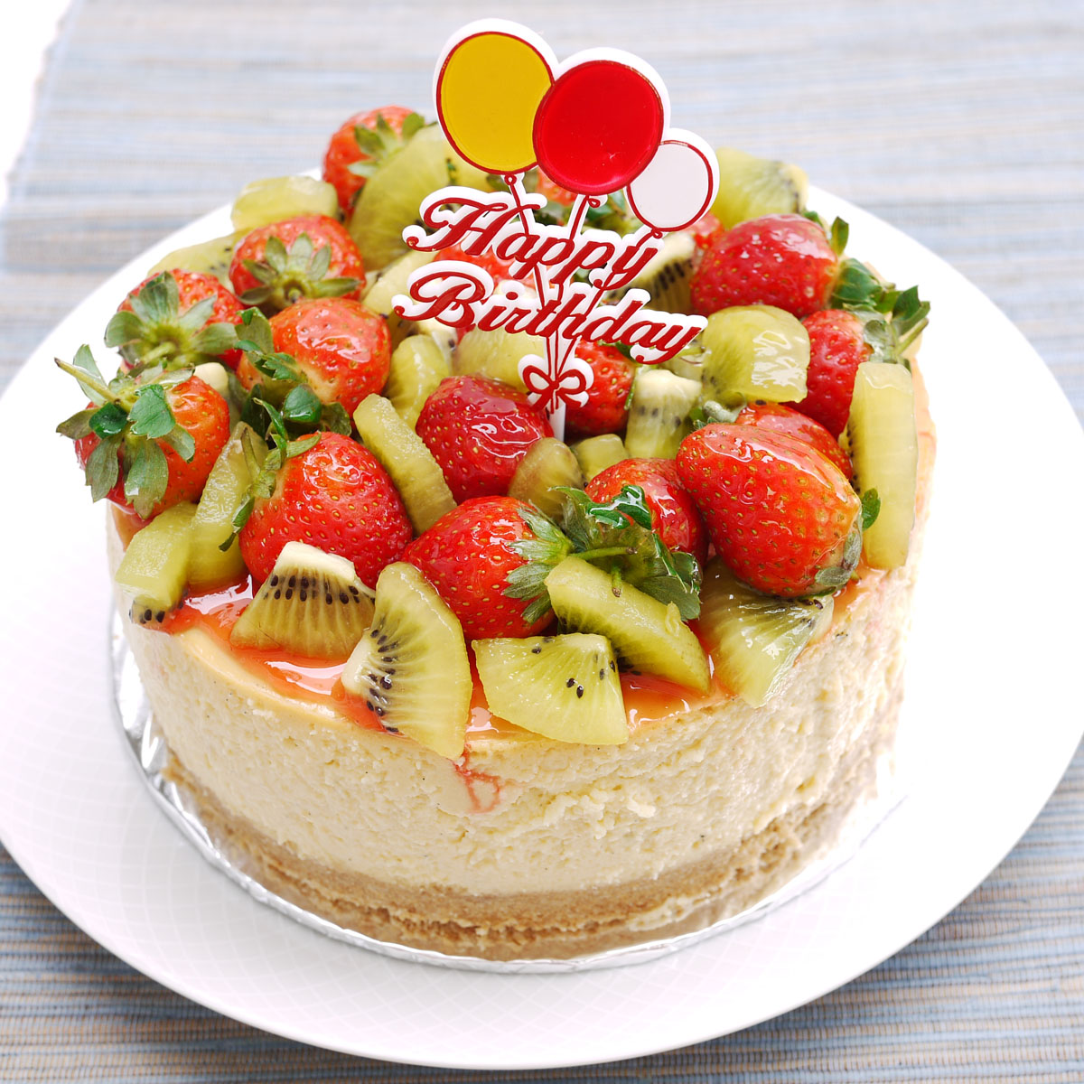 Happy Birthday Cake with Fruit