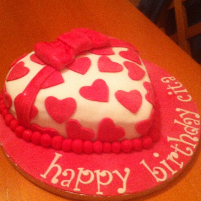 Happy Birthday Heart Cake