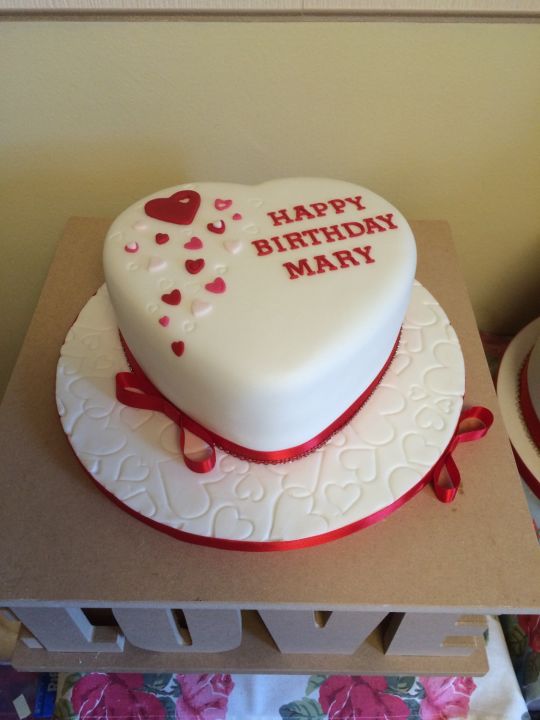 Heart Shaped Birthday Cake