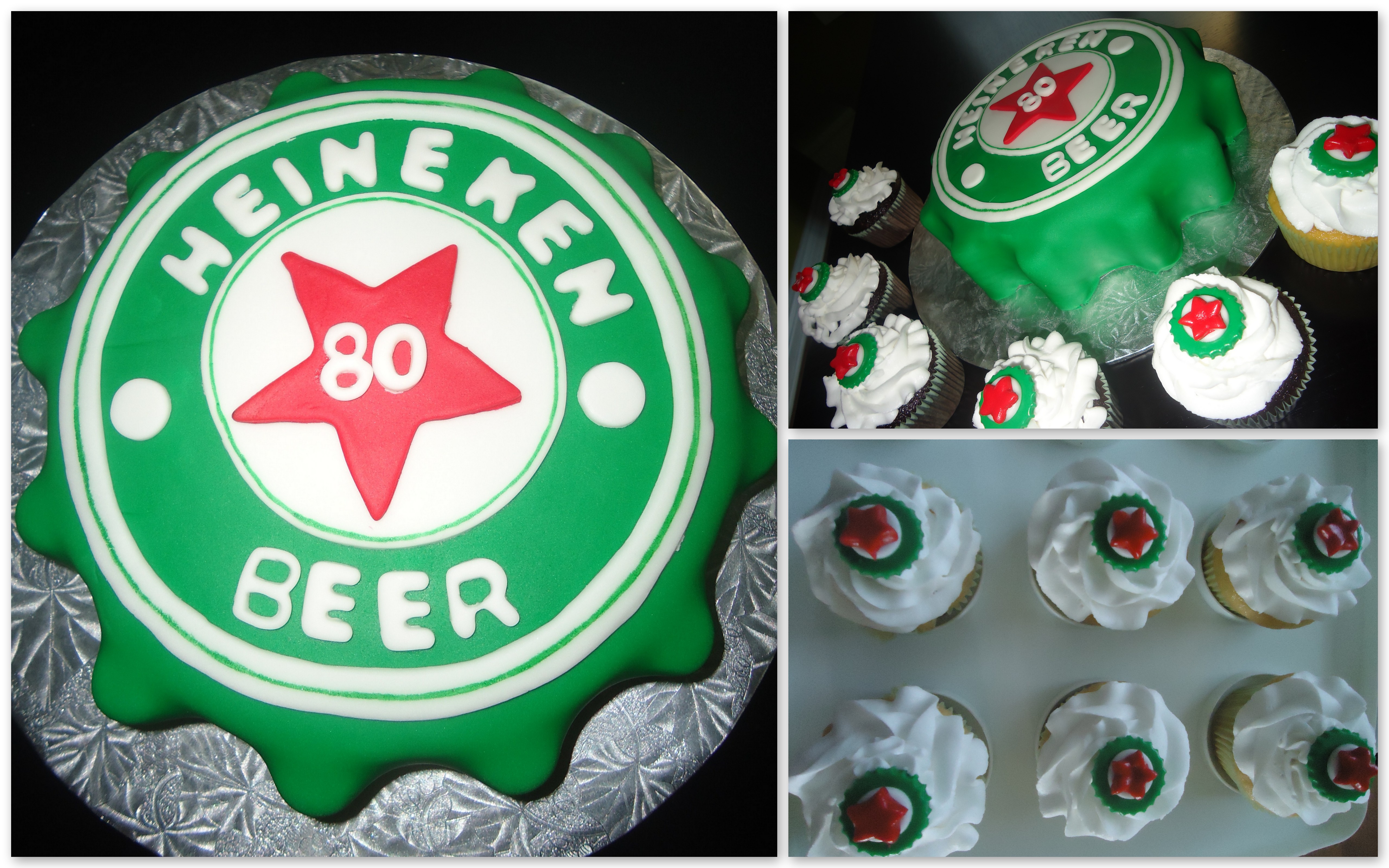 Heineken Beer Bottle Cake