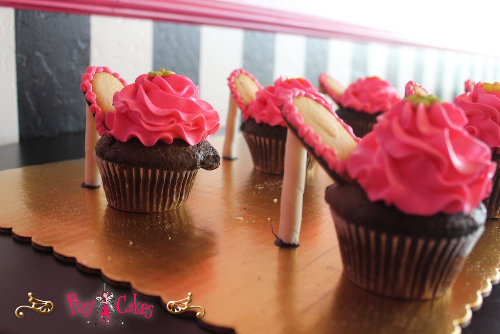 High Heel Cupcake Birthday Cakes for Girls