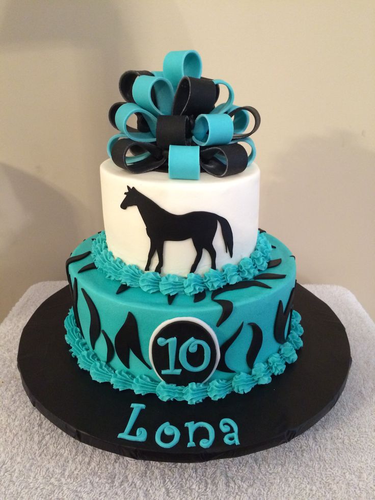 Horse Fondant Birthday Cake