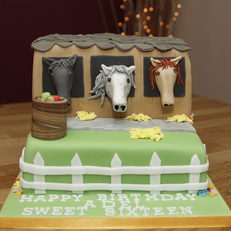 Horse Fondant Birthday Cake