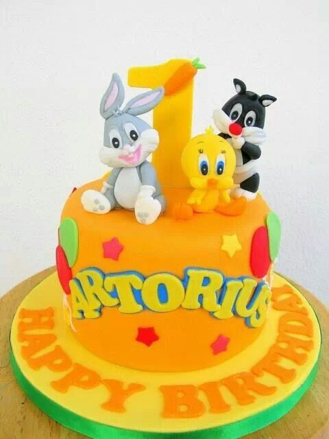 12 Photos of Baby Looney Tunes 1st Birthday Cakes