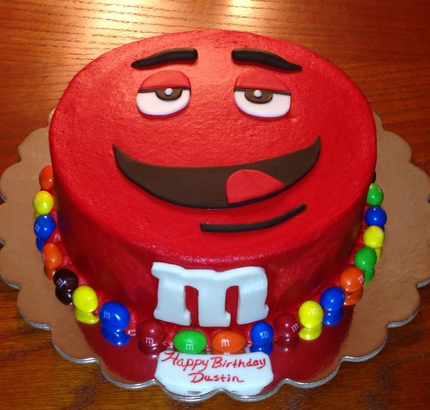 M and M Birthday Cake Ideas