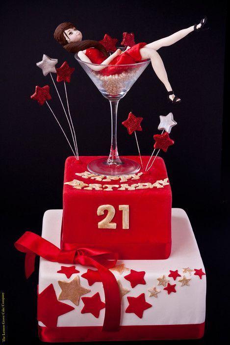 Martini Glass 21st Birthday Cake Ideas Girls